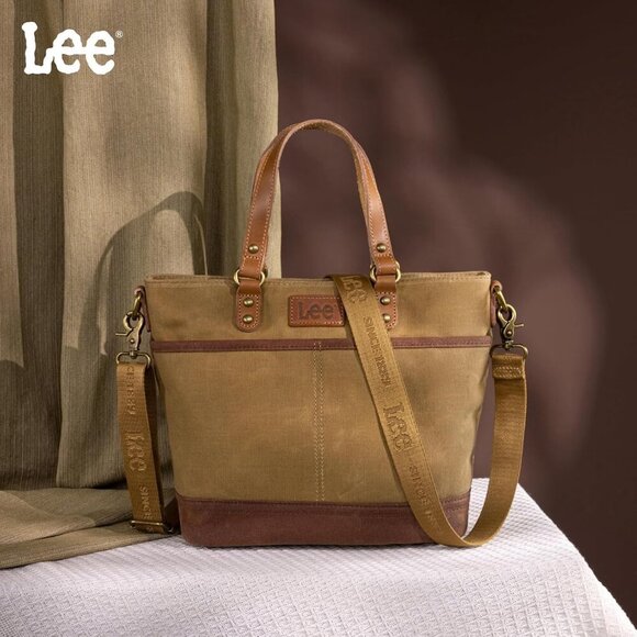 x Lee Waxed Canvas Tote Bag for Women Work Small Vintage Shoulder Bag and Handba - Picture 2 of 7